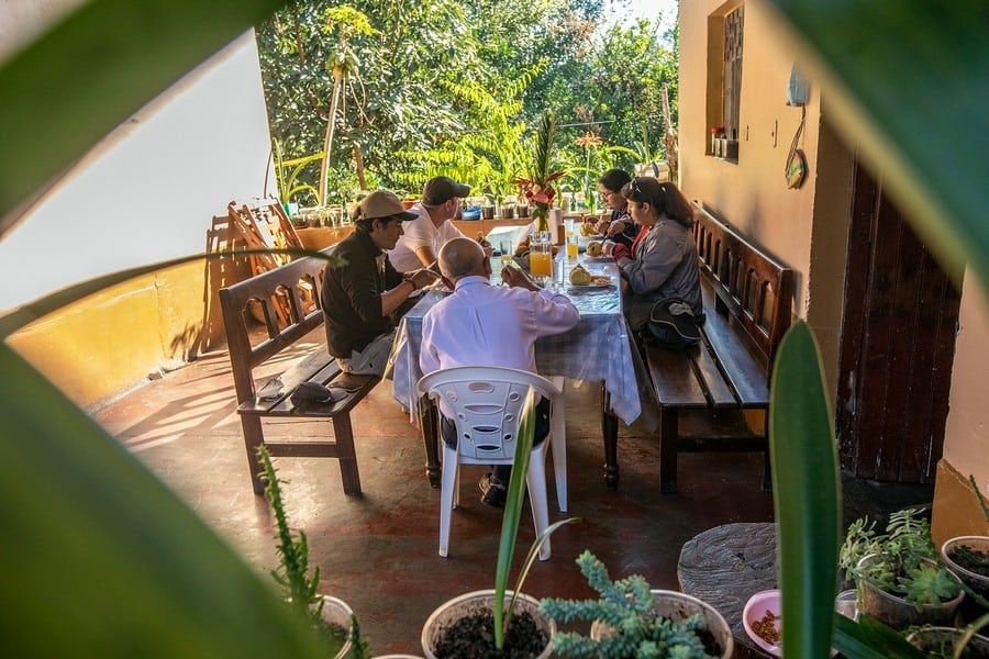 Lunch at the finca, Chocolate and Coffee at the traditional Finca Doña Julia