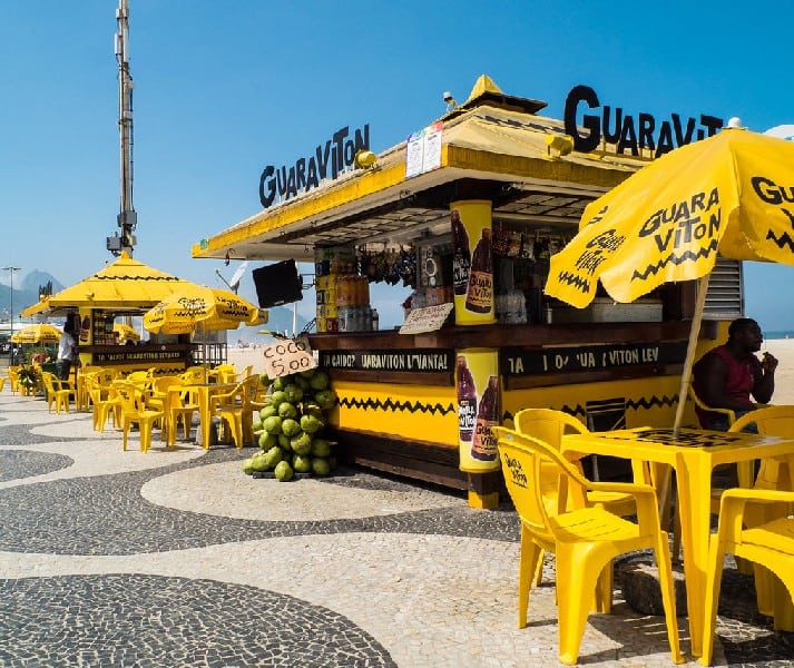 Guaraviton stand at the coast along your bike tour in Rio de Janeiro