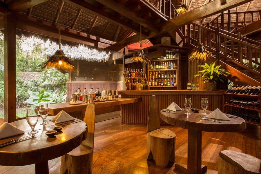 bar of Reserva Amazonicas dining room