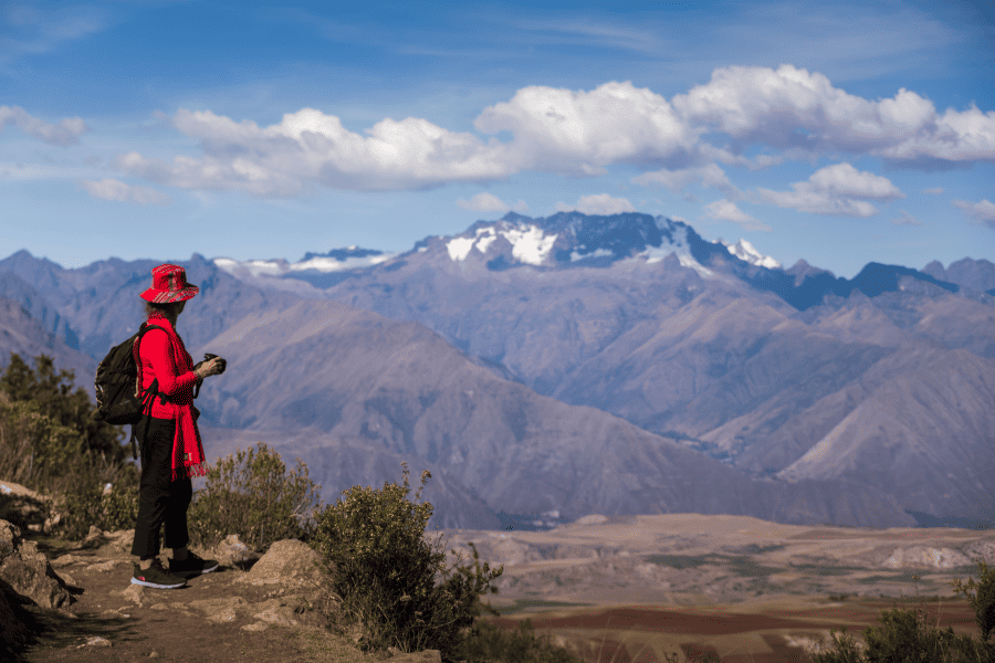 stunning view with mountains at the horizon, Hike to Maras & Moray
