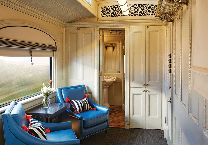 andean explorer suite cabin bathroom and seating area