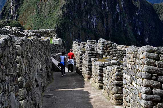 Two young explorers in Machu Picchu