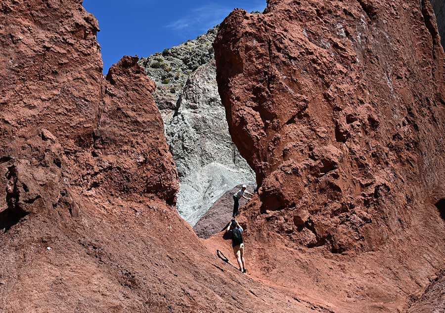 Father & son at Rainbow Valley in San Pedro de Atacama