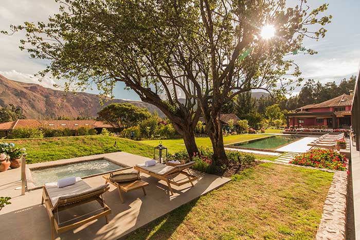 Outdoor pool & lounge area at the Sol y Luna Hotel 