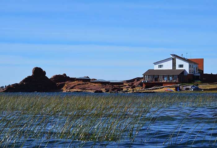 Titilaka luxury lodge on a private peninsula of Titicaca Lake, Puno