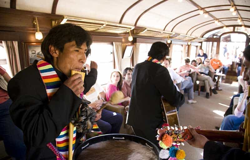 traditional music on titicaca train