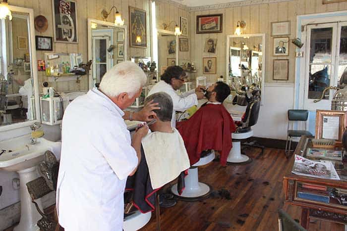 Santiago de Chile Like a Local - Barbers in action at La Peluqueria Francesa 